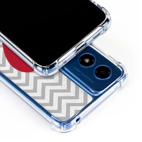 Chevron Heart Moto G 5G (2024) Clear Case